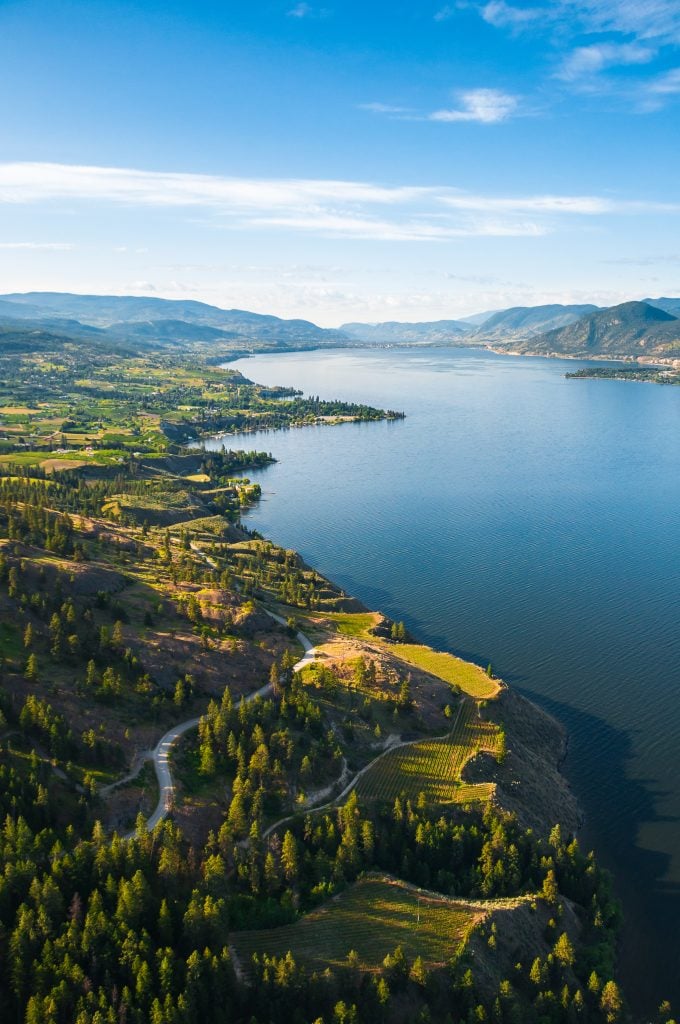 Naramata Bench Wine region looking South towards Penticton