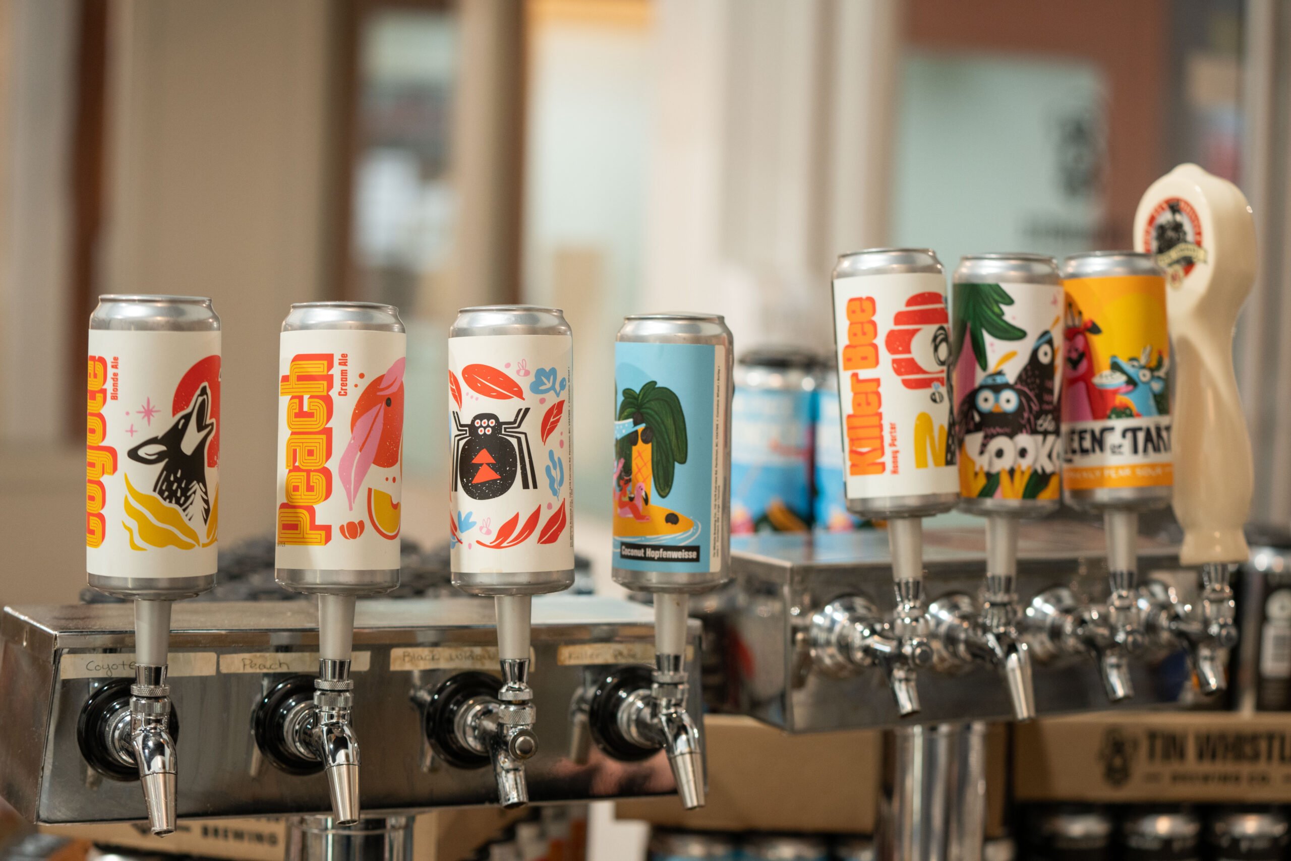 Beer Taps at Tin Whistle Brewing